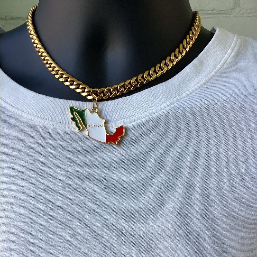 Men’s Stainless Steel Mexico Choker 🇲🇽